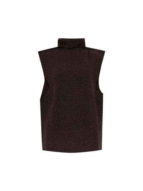 Marni Marni Ribbed Felted Wool Turtleneck 'Chestnut'