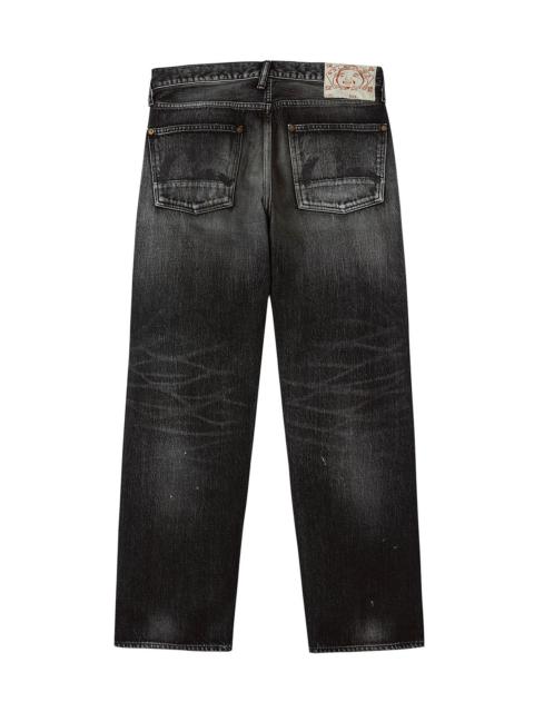 EVISU Washed Seagull Print Regular Fit Jeans