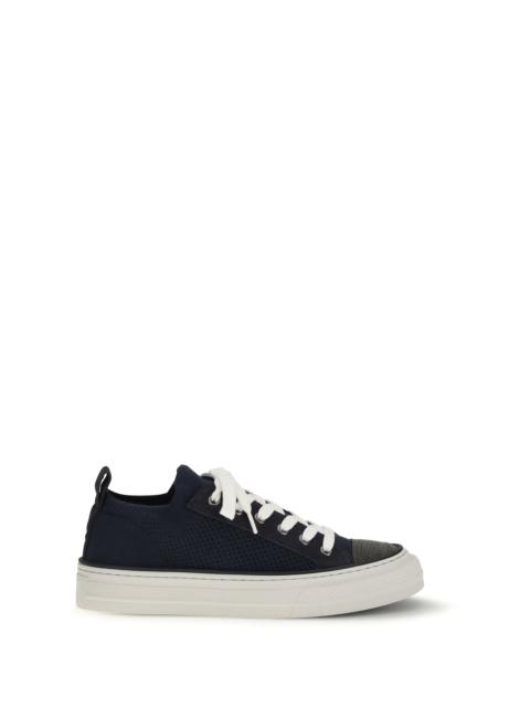 Brunello Cucinelli Brunello Cucinelli Women Cotton Knit And Suede Sneakers
