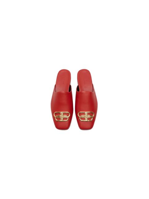 BALENCIAGA Balenciaga Red Leather BB Buckle Mules (EU37) - Brand New