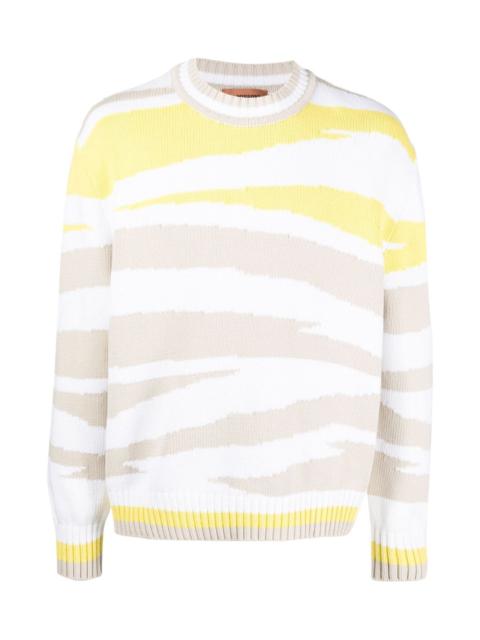 Missoni ZEBRA-PRINT CREW-NECK JUMPER