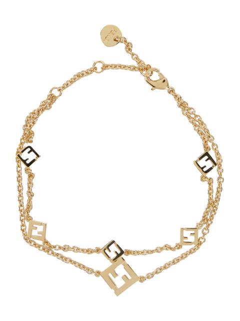 FENDI Fendi Women ‘Forever Fendi’ Gold-Colored Bracelet With Lobster Clasp And Ff Charm In Bronze Woman