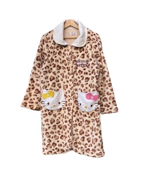 Other Designers Cartoon Network - Hello kitty fleece knit button up sleepwear