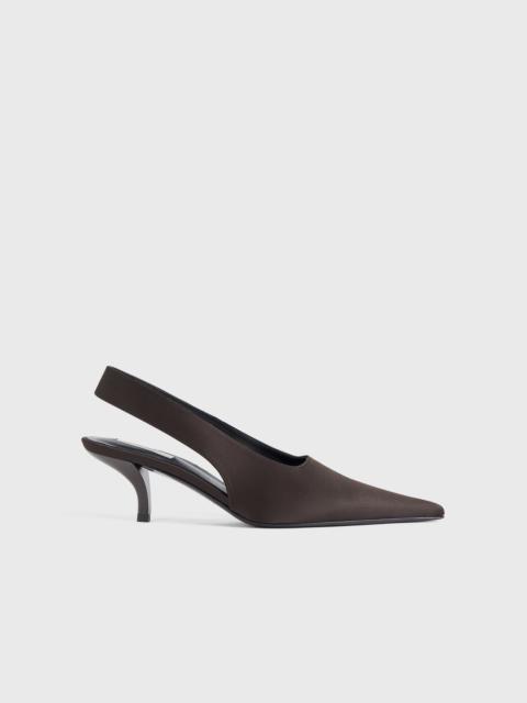 TOTEME Classic satin slingbacks espresso