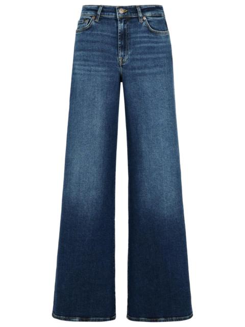 7 For All Mankind 7 For All Mankind Navy Cotton Blend Fight Jeans Women