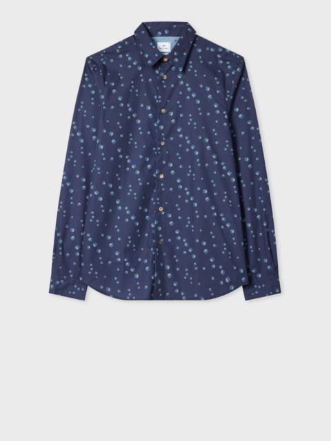 Paul Smith Tailored-Fit Navy 'Dice' Print Shirt