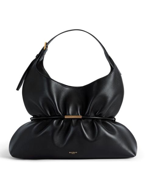 Balmain BALMAIN Sphynx Medium Black Smooth Leather Handbag New & Aut