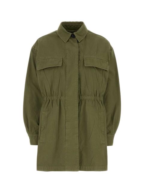 Prada Prada Women Army Green Cotton Jacket