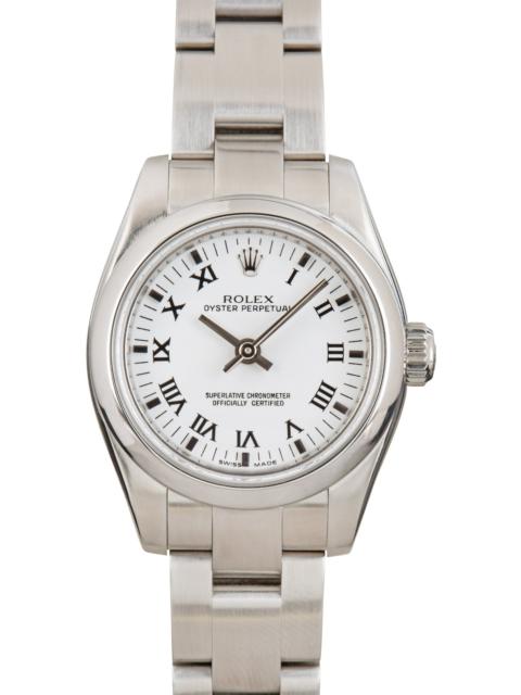Ladies Rolex Oyster Perpetual 176200 White Roman Dial