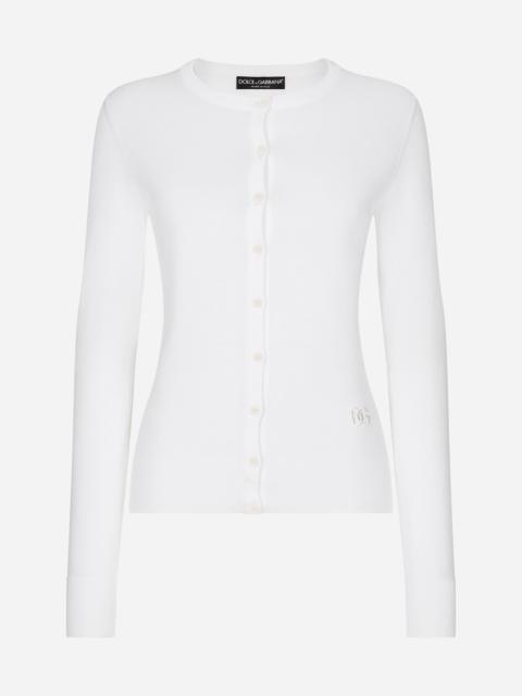Dolce & Gabbana Silk round-neck cardigan