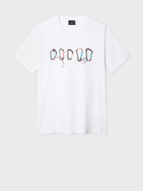 Paul Smith White 'Carabiner' Print T-Shirt