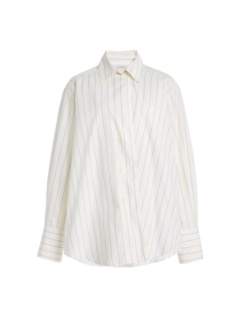 House of Dagmar Asymmetric Cotton Shirt black/white