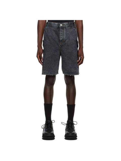 Balmain Black Distressed Shorts