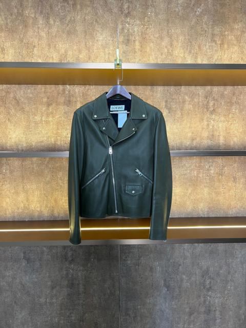 Loewe LOEWE Solid color zipper leather jacket