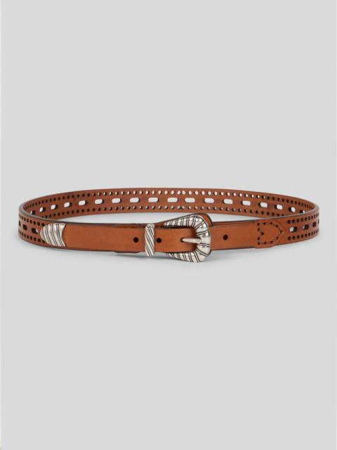 Etro LEATHER BELT WITH OPENWORK