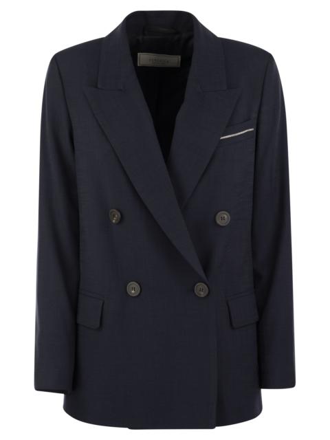 Peserico - Peserico Women Viscose Blend Double-Breasted Blazer