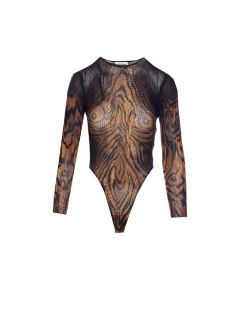 Jean Paul Gaultier Jean Paul Gaultier Women The Wood Print Longsleeves Body Top