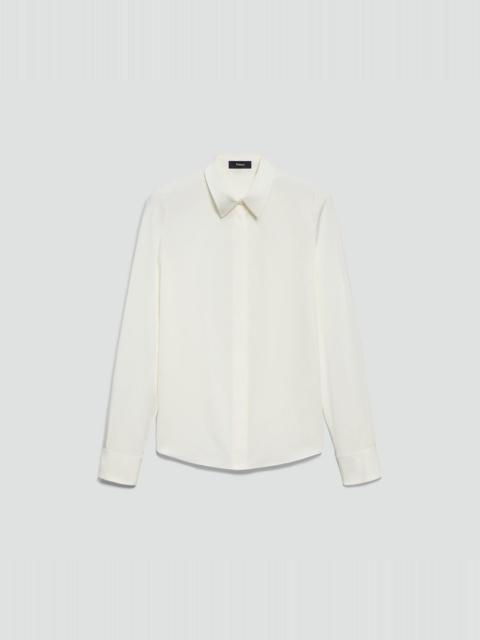 Theory Fitted Shirt in Silk Georgette