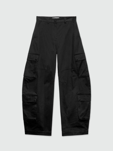 MSGM Black cotton drill cargo pants