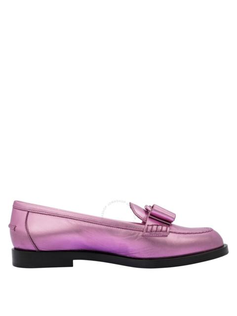 FERRAGAMO Salvatore Ferragamo Ladies Flamingo Leather Viva Loafers