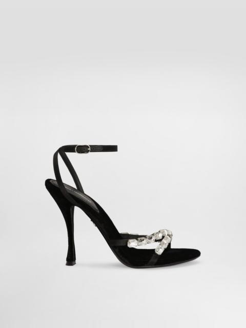 Dolce & Gabbana Satin sandals with gemstone embellishment