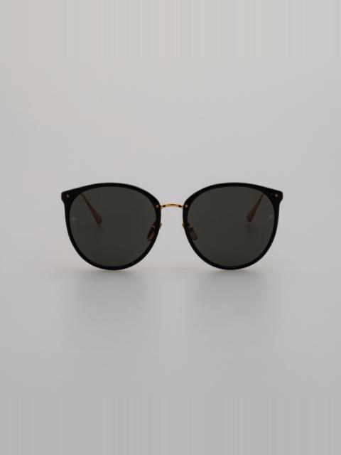 LINDA FARROW THE KINGS | OVERSIZED SUNGLASSES IN BLACK FRAME (C1)
