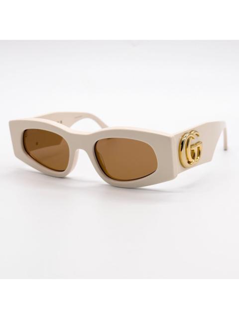 GUCCI NWT Gucci GG1754S 003 Women Ivory Light Brown Sunglasses