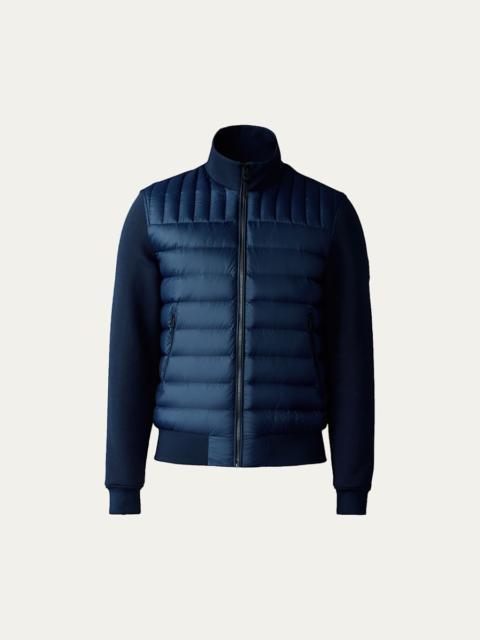 MACKAGE Men's Collin-R Down Mixed Media Bomber Jacket