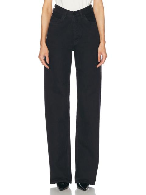 SAINT LAURENT High Waisted Wide Leg Jeans
