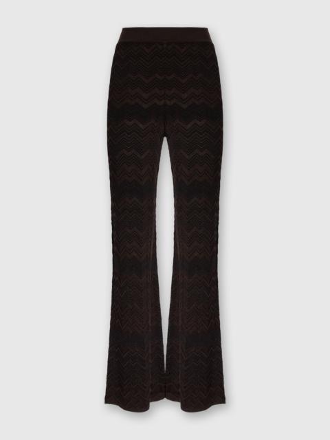 Missoni Straight Long Pants in Chevron Pattern