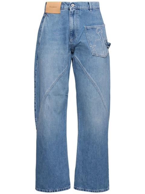 Twisted denim workwear jeans