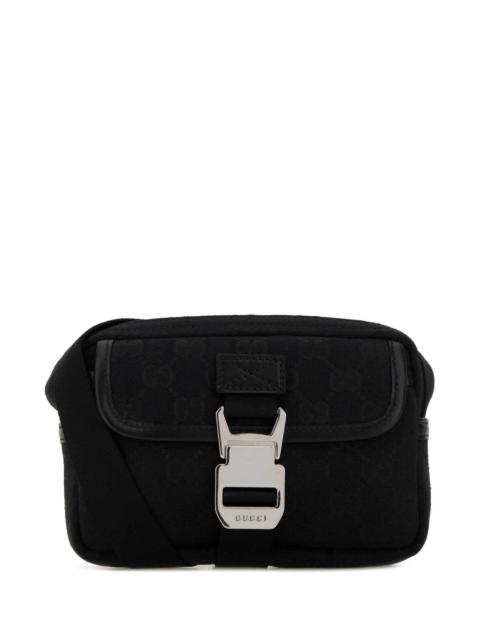 GUCCI Gucci Men Black Canvas Mini Crossbody Bag