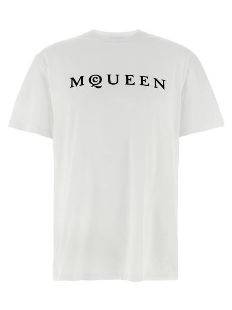 Alexander McQueen Mcqueen Men Flocked 'Mcqueen' T-Shirt