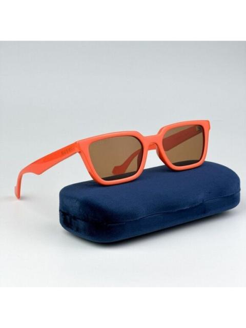 GUCCI NEW Gucci GG1539S 004 Orange Brown Unisex Rectangle Sunglasses GG 1539S