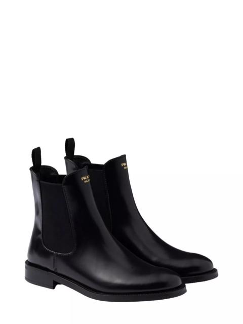 Prada Women's Brushed Leather Ankle Boots