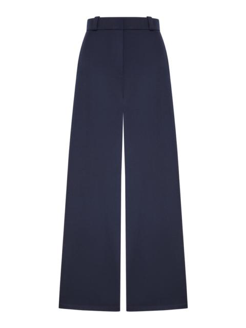 GIORGIO ARMANI Giorgio Armani Women Wide-Leg Wool Tuxedo Trousers Without Pleats