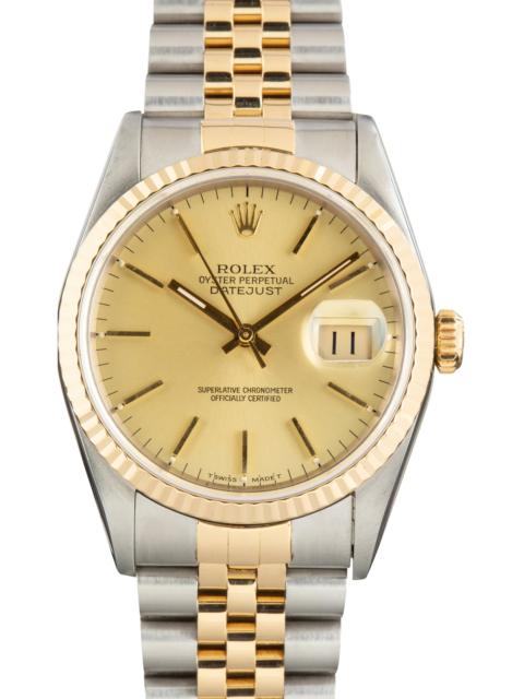 ROLEX 192279 Pre-Owned Two Tone Rolex Datejust 36 Ref 16233 Champagne Dial