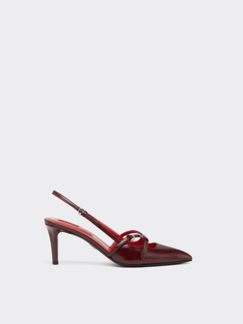 Ferrari Slingback shoe in shiny leather