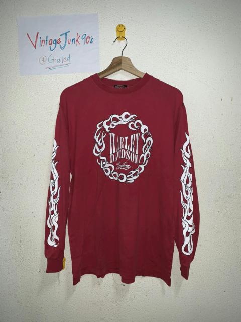 Other Designers Vintage Harley Davidson Flames Long Sleeve