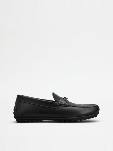 Tod's CITY GOMMINO LOAFERS IN LEATHER - BLACK