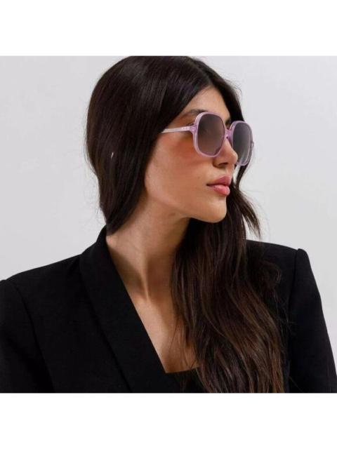 CELINE NEW Celine CL40244U 78F CELINE THIN Opal Lilac Brown Women Geometric Sunglasses