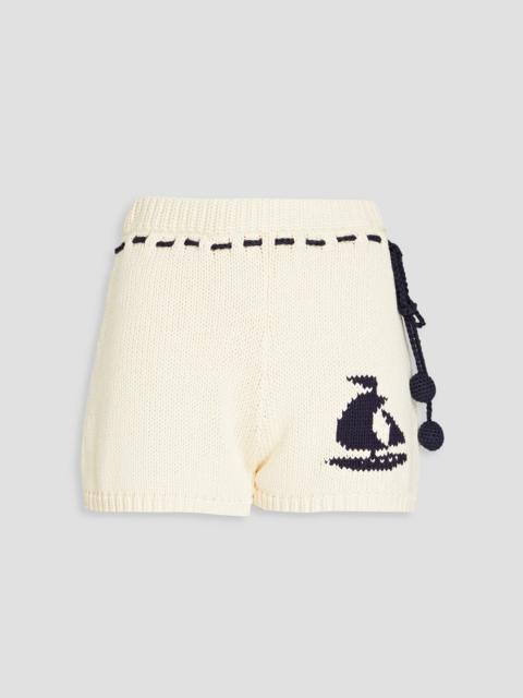 Zimmermann Intarsia cotton shorts