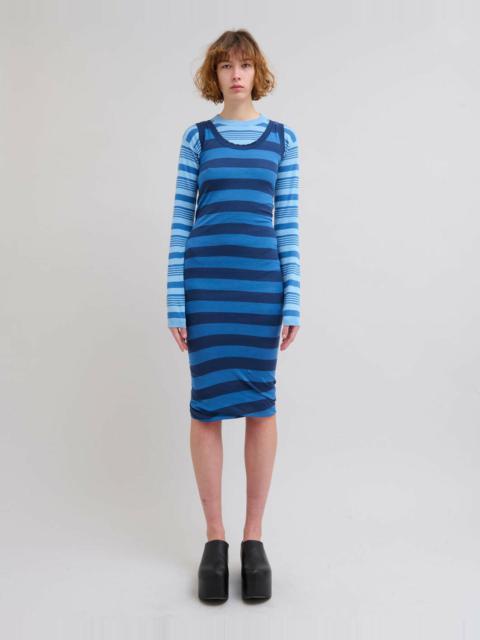 Marni STRIPED OVERLAP DRESS