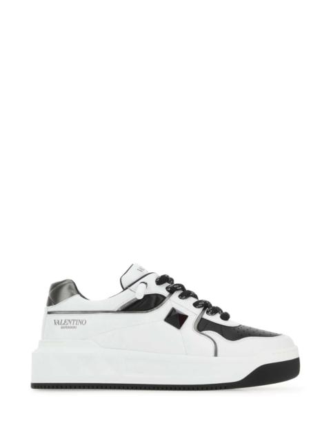 Valentino Valentino Garavani Men Two-Tone Nappa Leather One Stud Sneakers