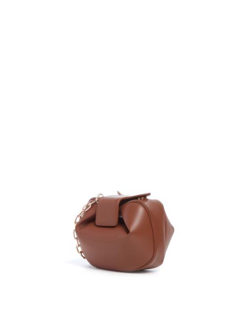GABRIELA HEARST Soft Demi Clutch with Chain in Cognac Nappa Leather