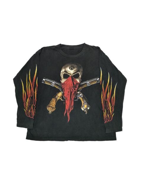 Other Designers Vintage Skull Flames Tee