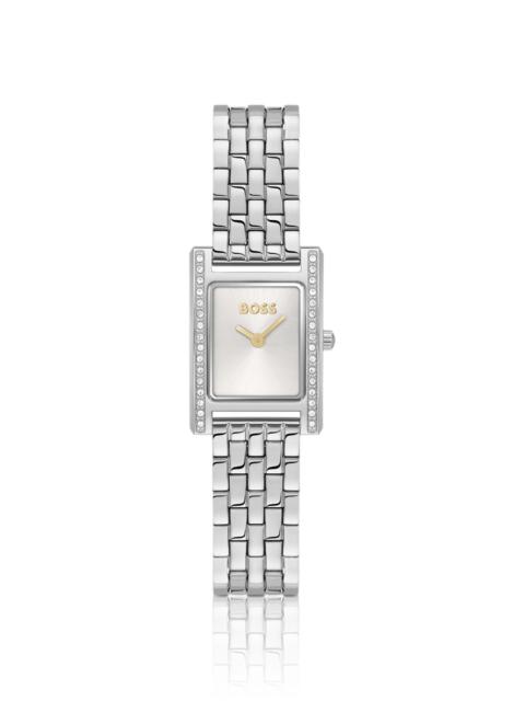 BOSS SILVER-EFFECT WATCH WITH SILVER-WHITE DIAL