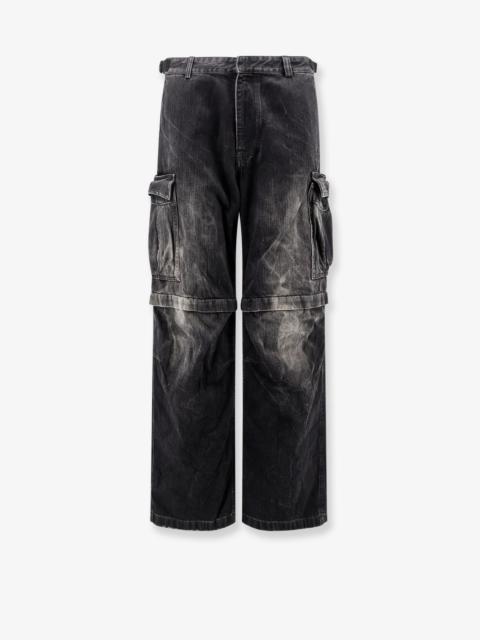 BALENCIAGA Balenciaga Cargo Black Denim Trousers Men