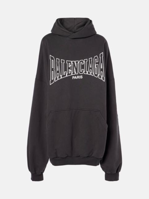 Logo cotton jersey hoodie