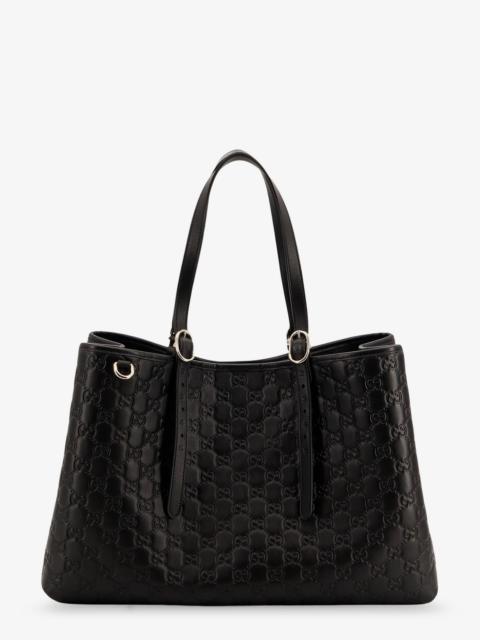 Gucci Gg Emblem Leather Shoulder Bag
